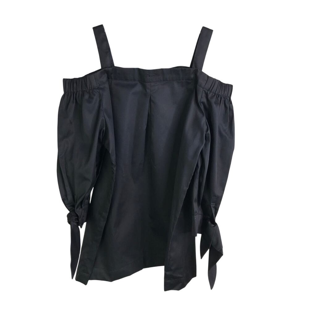 Tyler Boe Top Womens XS Black Off Shoulder Detachable Strap Tie Wrist‎ NWT